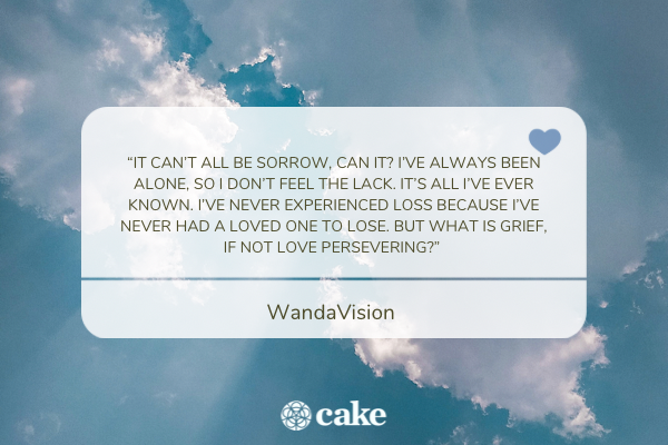"But what is grief if not love persevering?" WandaVision 